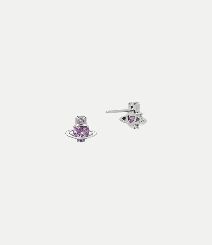 Earrings Women Vivienne Westwood Leonor Earrings In PlatinumLavenderCz