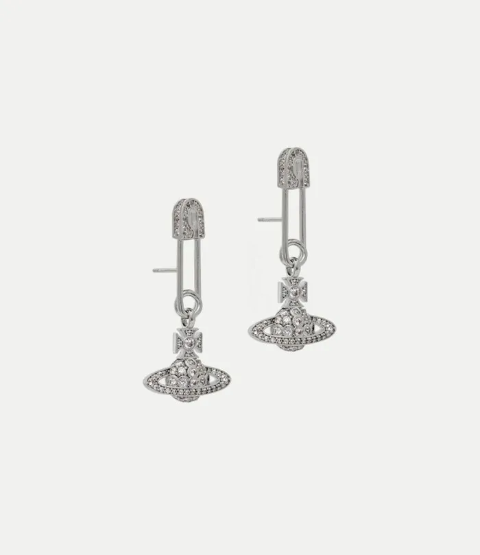 Earrings Women Vivienne Westwood Lucrece Earrings In PlatinumWhiteCz