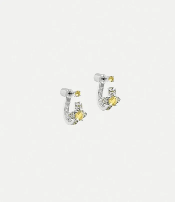 Earrings Women Vivienne Westwood Maitena Earrings In PlatinumJonquilNanoCrystalCz