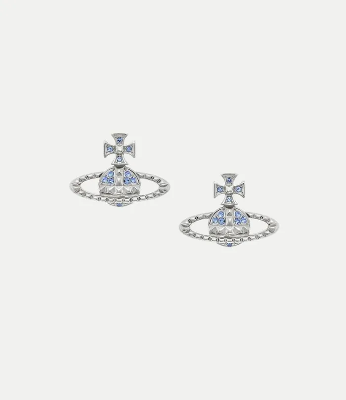 Earrings Women Vivienne Westwood Mayfair Bas Relief Earrings In RhodiumLightSapphireCrystal Earrings Women Vivienne Westwood Mayfair Bas Relief Earrings In RhodiumLightSapphireCrystal