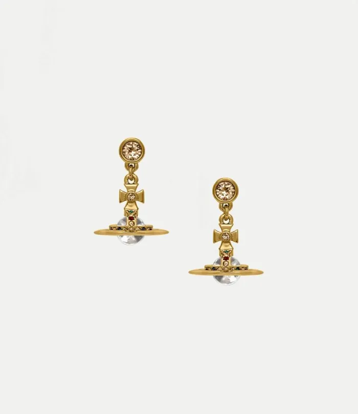 Earrings Women Vivienne Westwood New Petite Orb Earrings In Gold