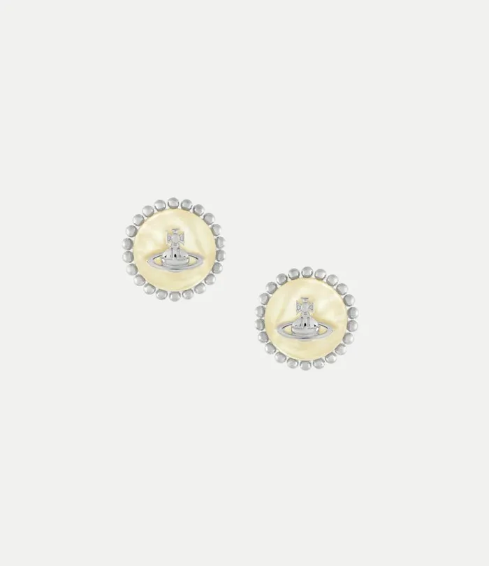 Earrings Women Vivienne Westwood Neyla Earrings In PlatinumWhiteMop