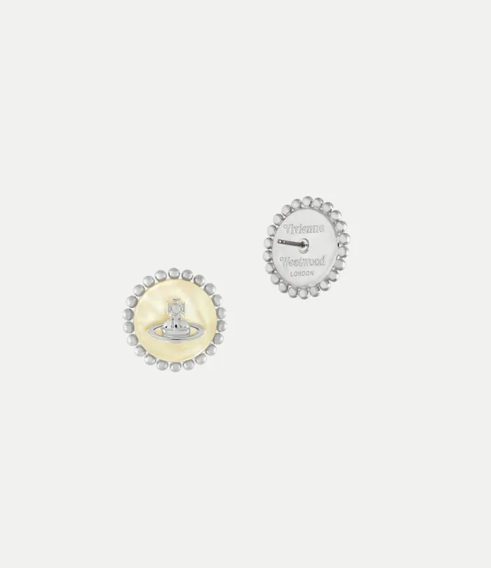 Earrings Women Vivienne Westwood Neyla Earrings In PlatinumWhiteMop