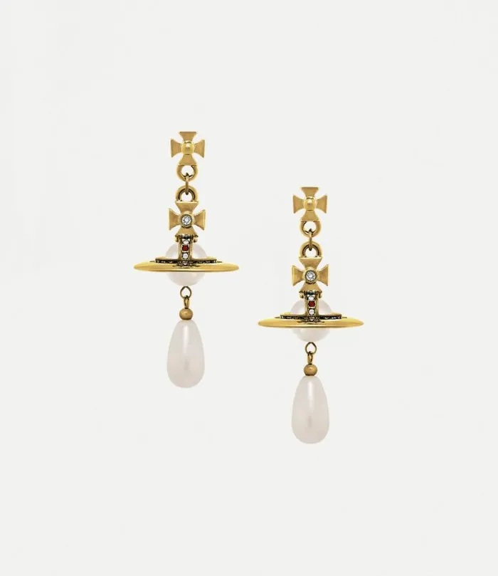 Earrings Women Vivienne Westwood Pearl Drop Earrings In GoldPearlMulti