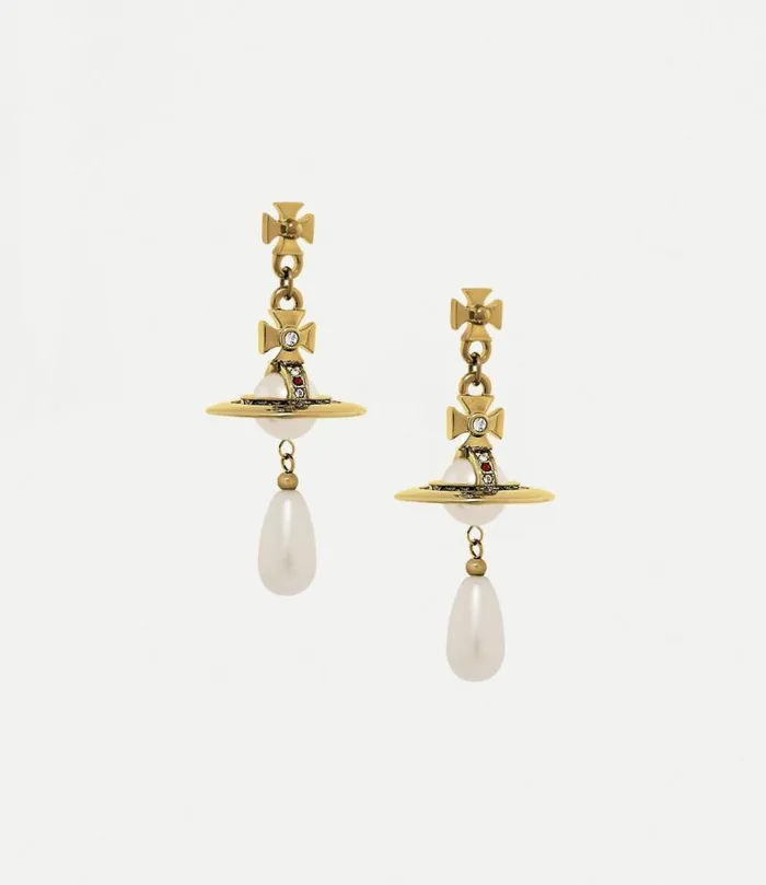 Earrings Women Vivienne Westwood Pearl Drop Earrings In GoldPearlMulti