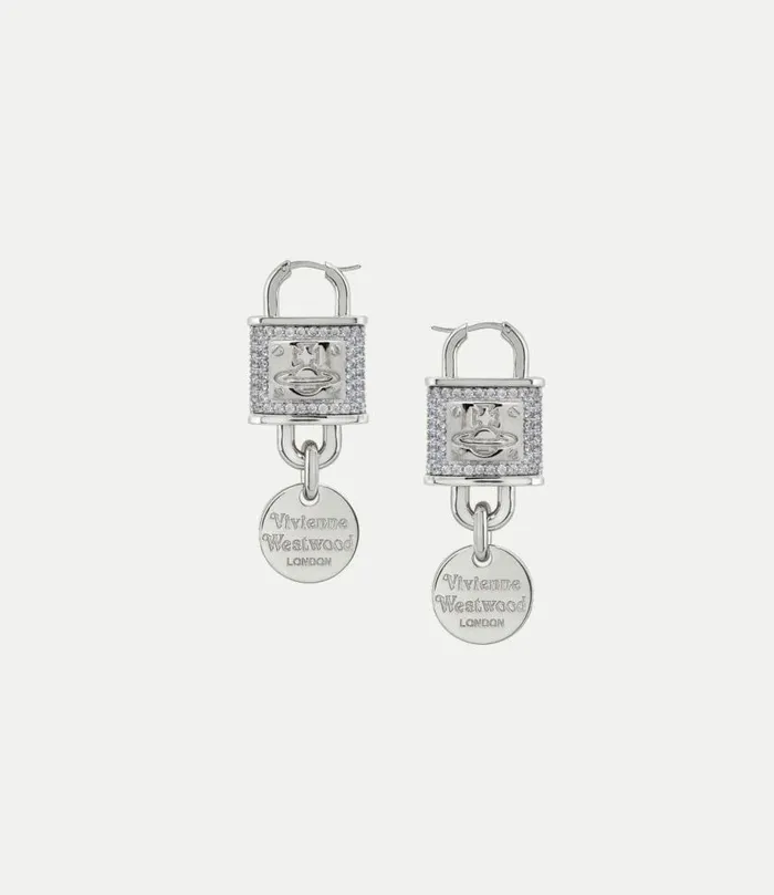 Earrings Women Vivienne Westwood Penina Earrings In PlatinumWhiteCz