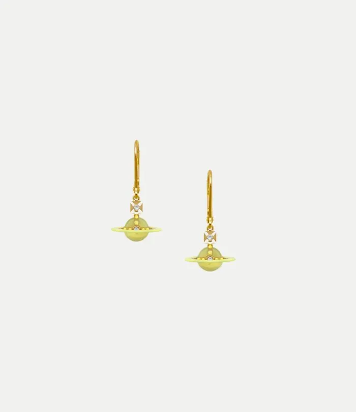 Earrings Women Vivienne Westwood Petite Original Orb Earrings In GoldYellowTransparentYellowEnamelPaleYellow Earrings Women Vivienne Westwood Petite Original Orb Earrings In GoldYellowTransparentYellowEnamelPaleYellow