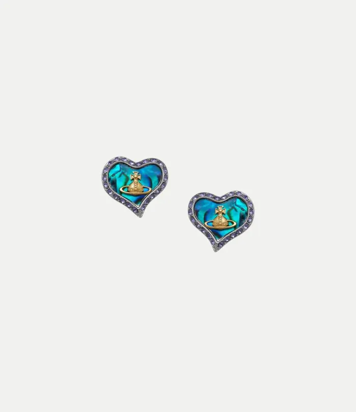 Earrings Women Vivienne Westwood Petra Earrings In PlatinumGoldBluePauaMopTanzaniteCrystal Earrings Women Vivienne Westwood Petra Earrings In PlatinumGoldBluePauaMopTanzaniteCrystal