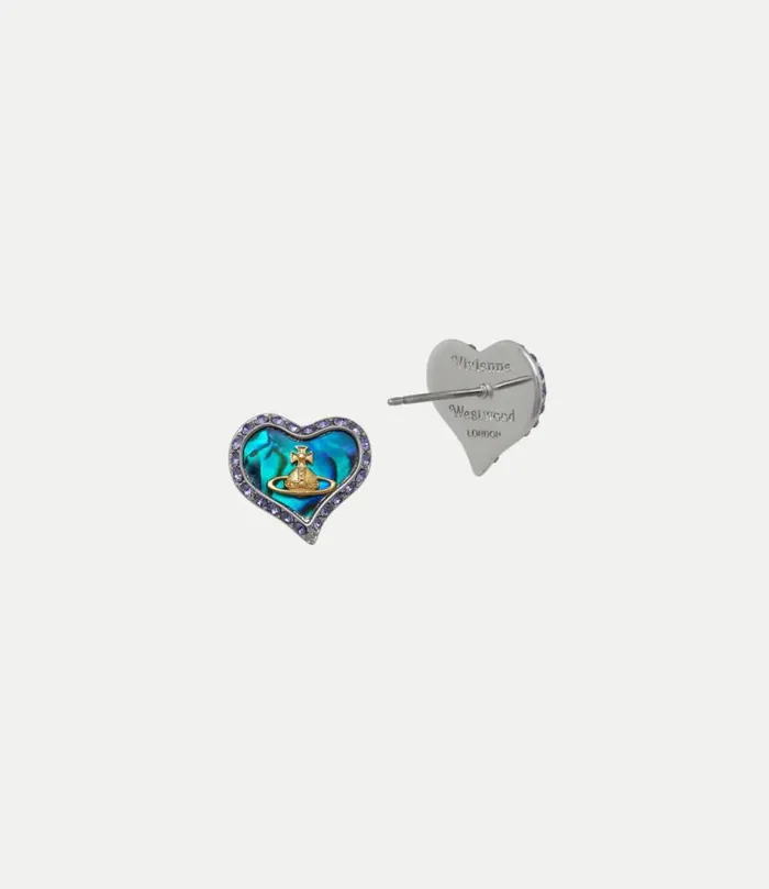 Earrings Women Vivienne Westwood Petra Earrings In PlatinumGoldBluePauaMopTanzaniteCrystal