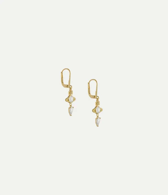 Earrings Women Vivienne Westwood Phaedra Earrings In GoldWhiteCz