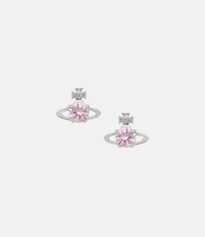 Earrings Women Vivienne Westwood Reina Earrings In PlatinumPinkCz