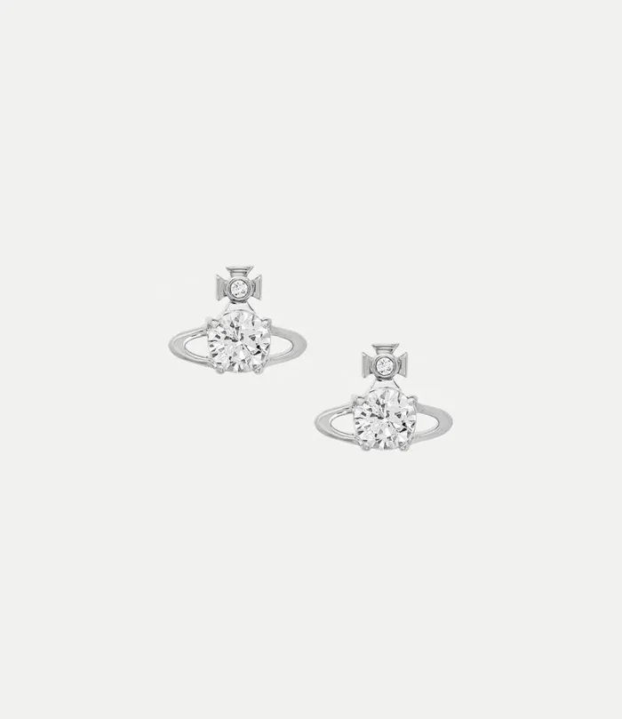 Earrings Women Vivienne Westwood Reina Earrings In PlatinumWhiteCz