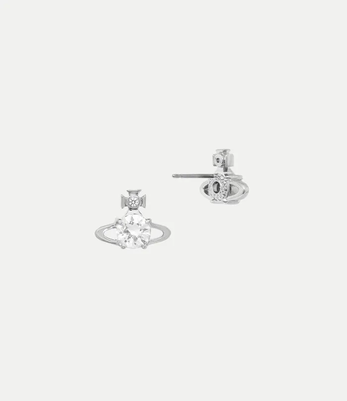 Earrings Women Vivienne Westwood Reina Earrings In PlatinumWhiteCz