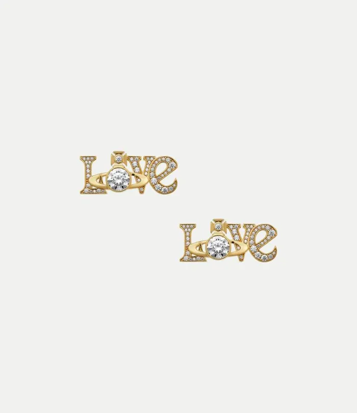 Earrings Women Vivienne Westwood Roderica Earrings In GoldWhiteCz
