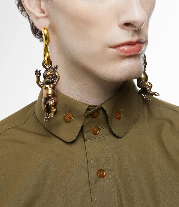 Earrings Women Vivienne Westwood Sarah Earrings In GoldOxidizedBrassResin