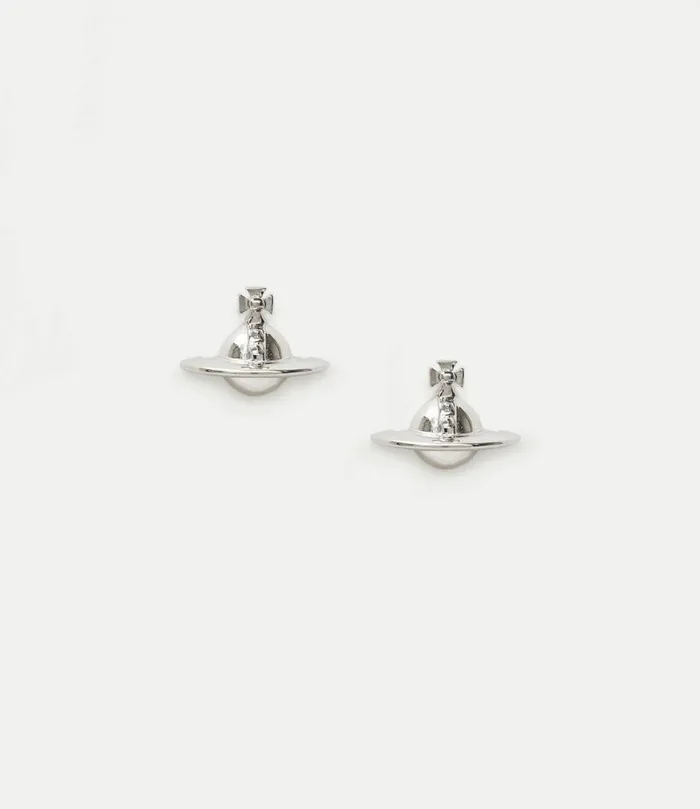 Earrings Women Vivienne Westwood Solid Orb Earrings In Platinum