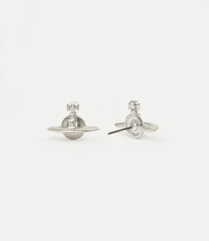 Earrings Women Vivienne Westwood Solid Orb Earrings In Platinum