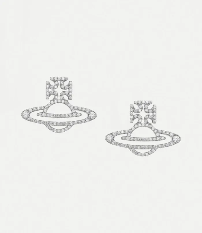 Earrings Women Vivienne Westwood Trudy Earrings In PlatinumWhiteCz