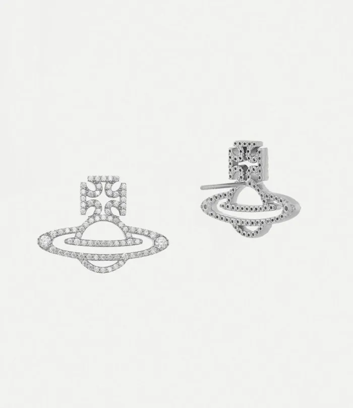 Earrings Women Vivienne Westwood Trudy Earrings In PlatinumWhiteCz