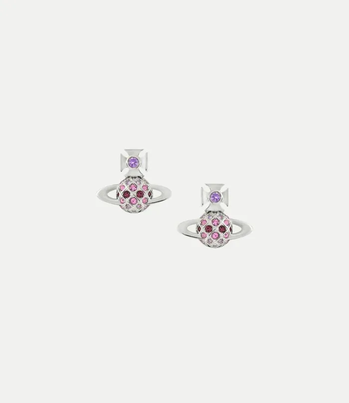 Earrings Women Vivienne Westwood Willa Bas Relief Earrings In PlatinumVioletLightAmethystAmethystCrystal Earrings Women Vivienne Westwood Willa Bas Relief Earrings In PlatinumVioletLightAmethystAmethystCrystal