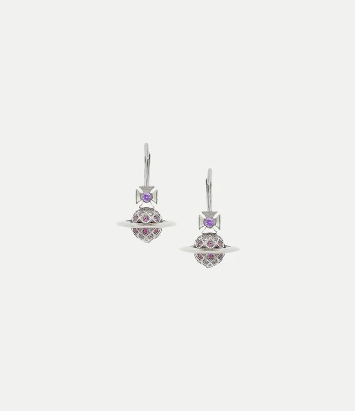 Earrings Women Vivienne Westwood Willa Earrings In PlatinumVioletLightAmethystAmethystCrystal Earrings Women Vivienne Westwood Willa Earrings In PlatinumVioletLightAmethystAmethystCrystal