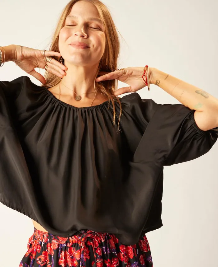 Ella Top Block Zigzag Lime Women Natalie Martin Tops