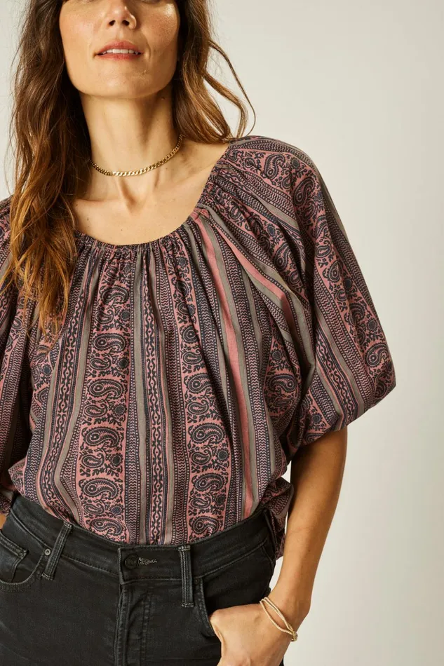 Ella Top Paisley Stripe Heather Women Natalie Martin Tops