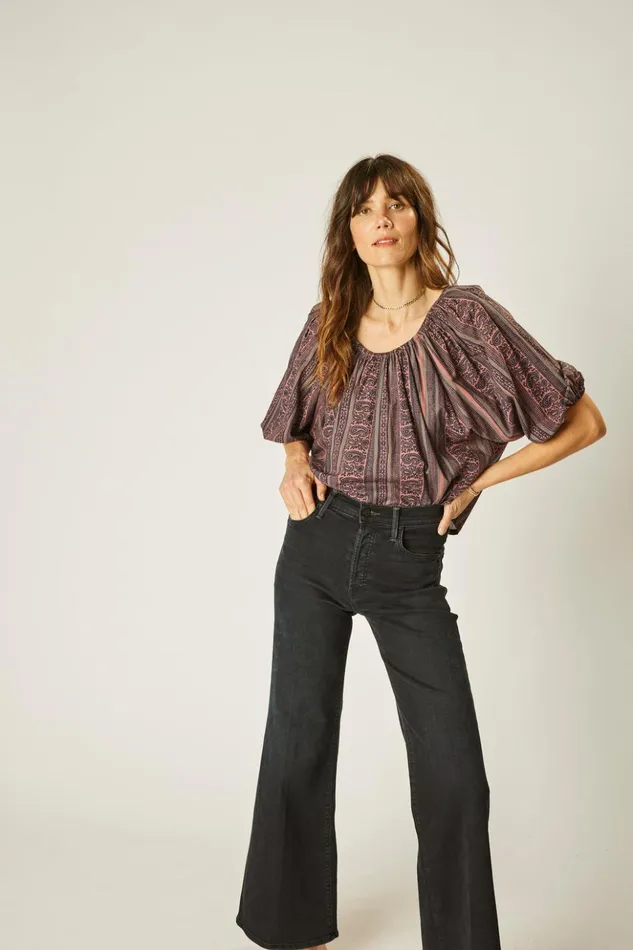 Ella Top Paisley Stripe Heather Women Natalie Martin Tops