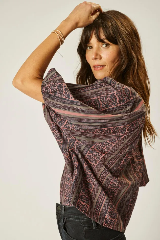 Ella Top Paisley Stripe Heather Women Natalie Martin Tops