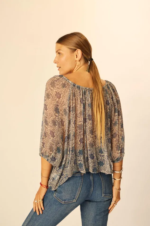 Ella Top Snowflake Sea Women Natalie Martin Tops