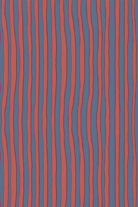 Fiore Kids Batik Stripe Blood Orange Kids Natalie Martin