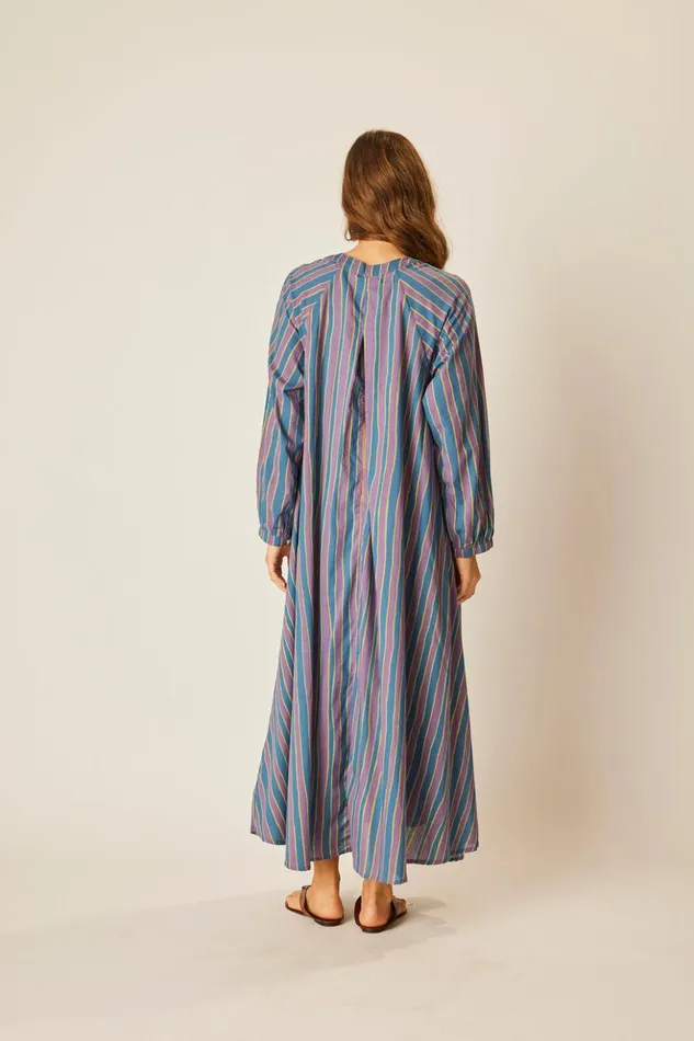 Fiore Maxi Batik Stripe Lavender Women Natalie Martin Dresses
