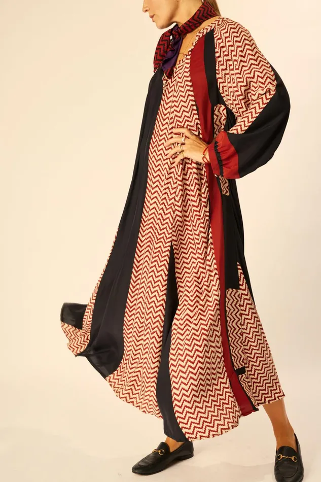 Fiore Maxi Block Zigzag Noire Women Natalie Martin Dresses