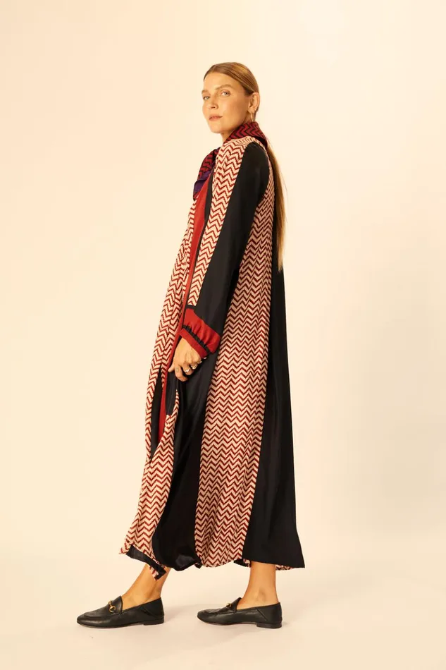 Fiore Maxi Block Zigzag Noire Women Natalie Martin Dresses