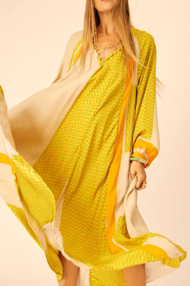 Fiore Maxi Block Zigzag Tangerine Women Natalie Martin Dresses