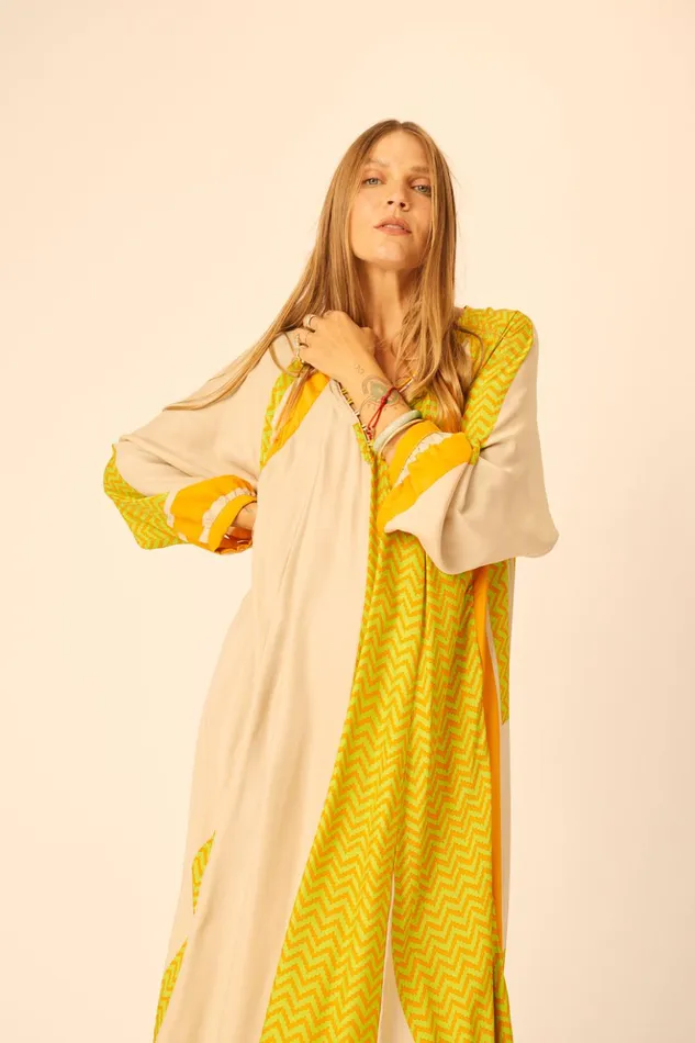 Fiore Maxi Block Zigzag Tangerine Women Natalie Martin Dresses