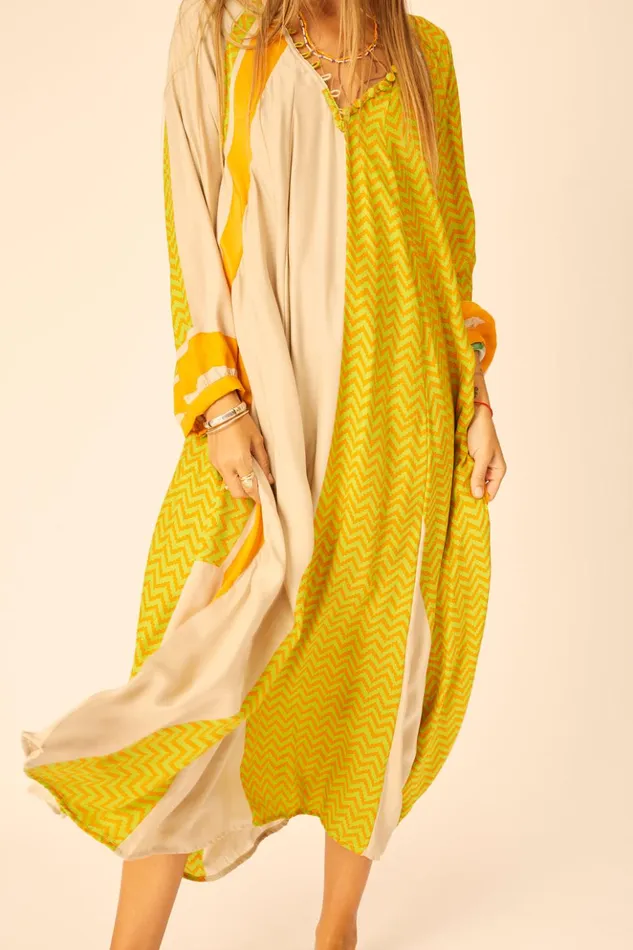 Fiore Maxi Block Zigzag Tangerine Women Natalie Martin Dresses