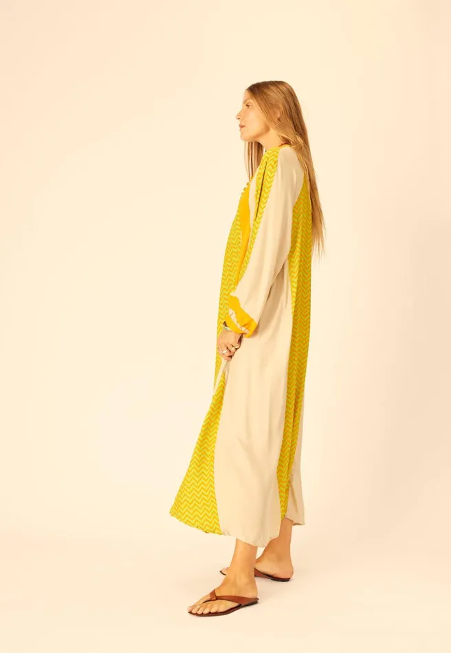 Fiore Maxi Block Zigzag Tangerine Women Natalie Martin Dresses