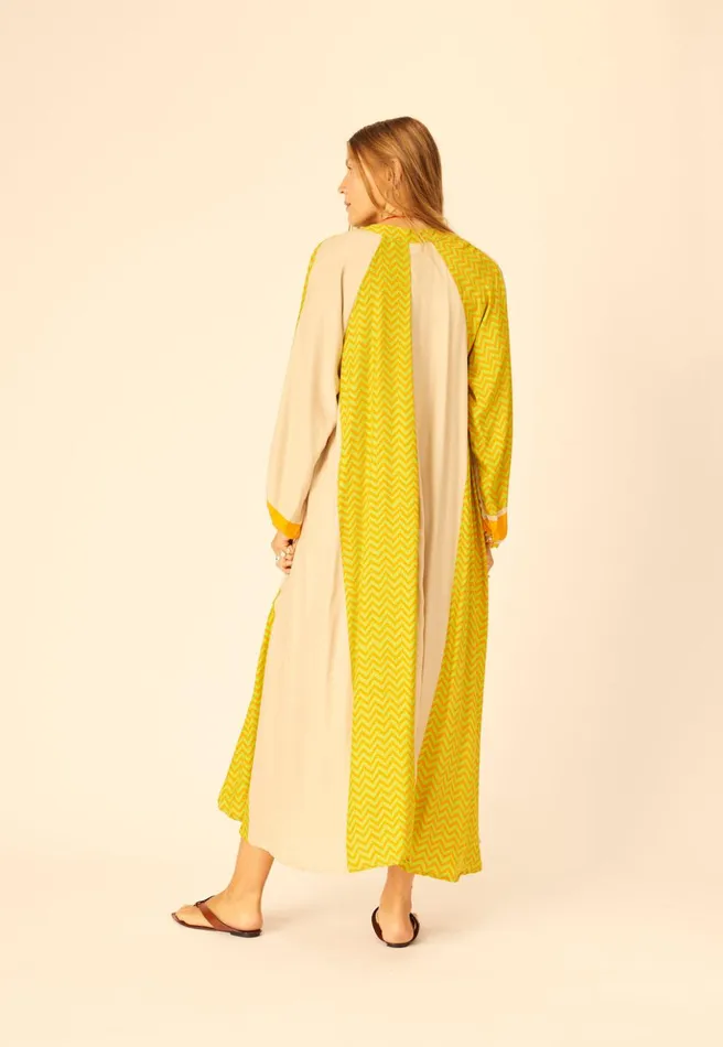 Fiore Maxi Block Zigzag Tangerine Women Natalie Martin Dresses