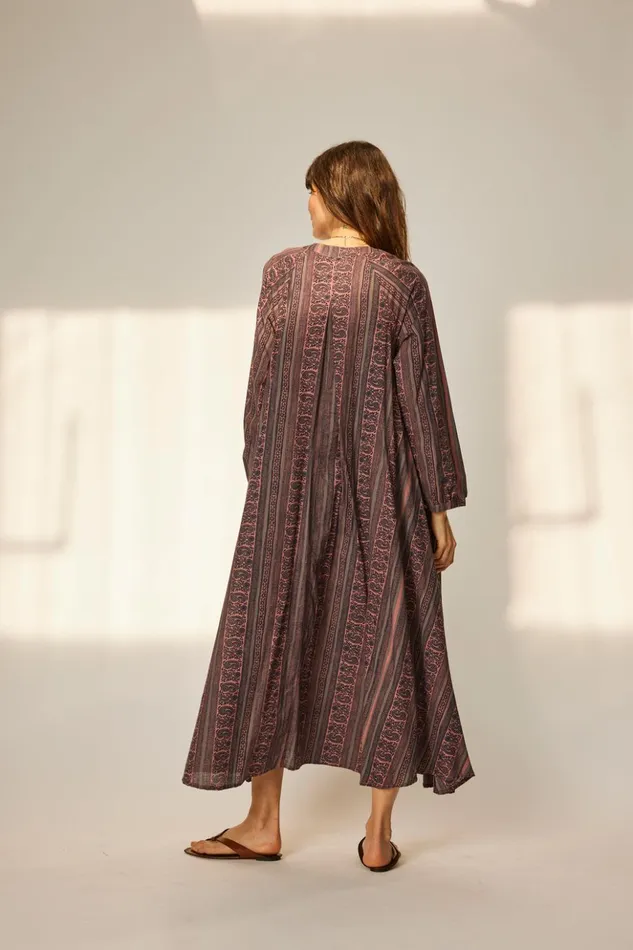 Fiore Maxi Paisley Stripe Heather Women Natalie Martin Dresses