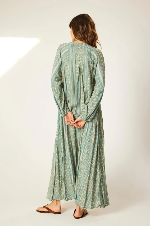 Fiore Maxi Paisley Stripe Pool Women Natalie Martin Dresses