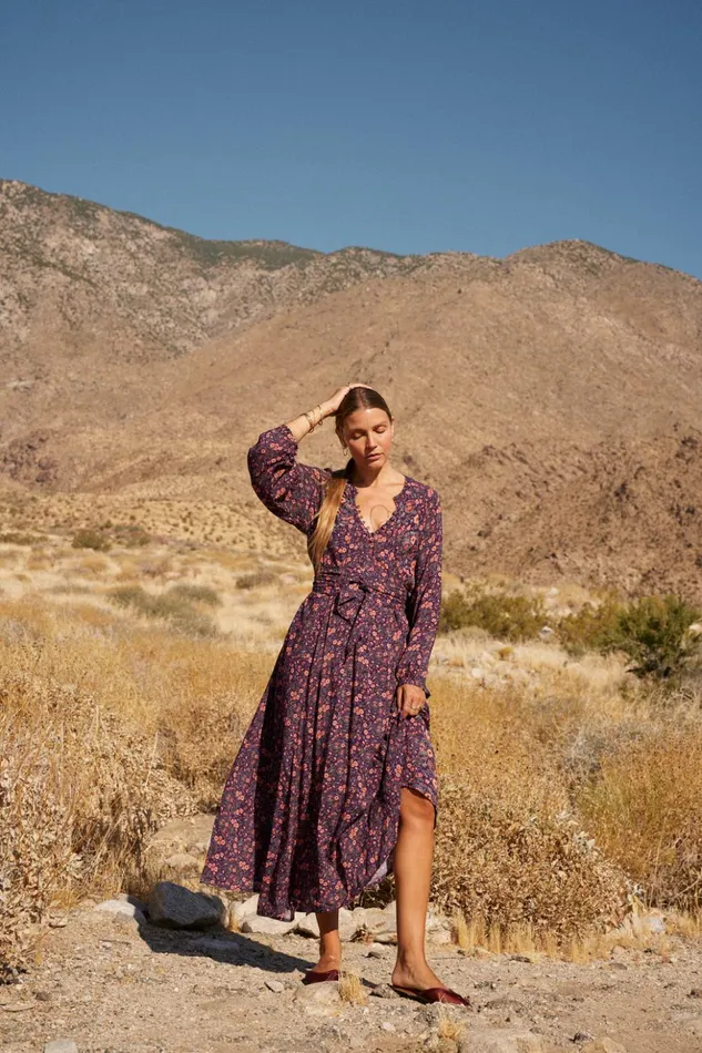 Fiore Maxi Petite Fleur Aubergine Women Natalie Martin Dresses