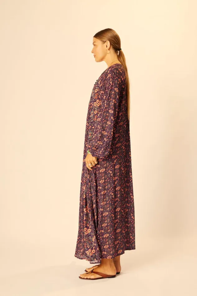 Fiore Maxi Petite Fleur Aubergine Women Natalie Martin Dresses