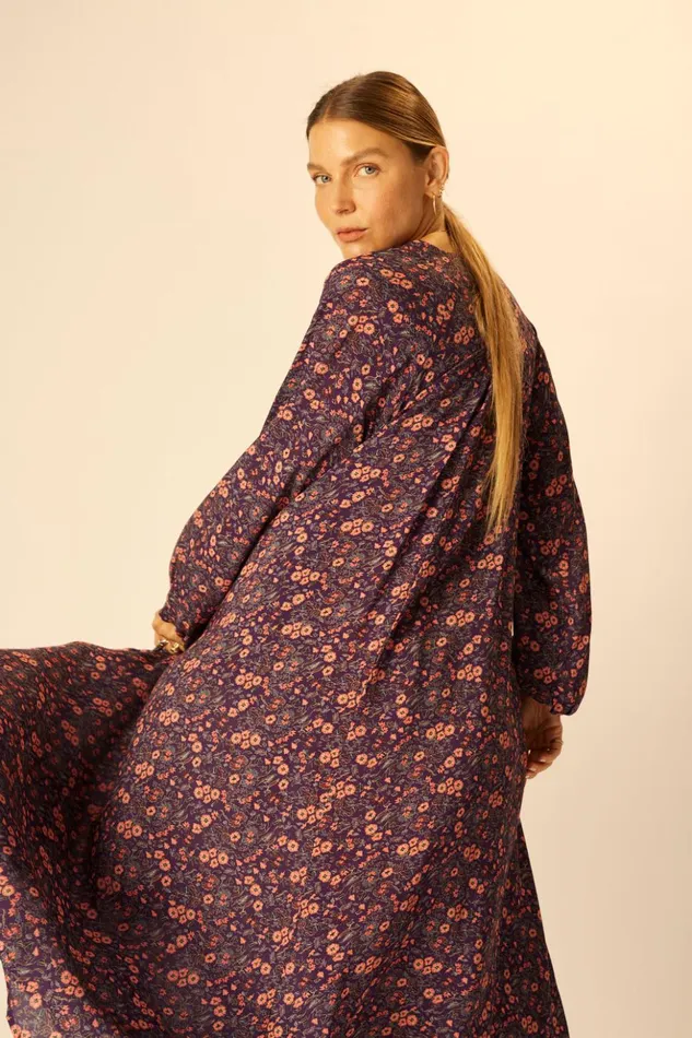 Fiore Maxi Petite Fleur Aubergine Women Natalie Martin Dresses