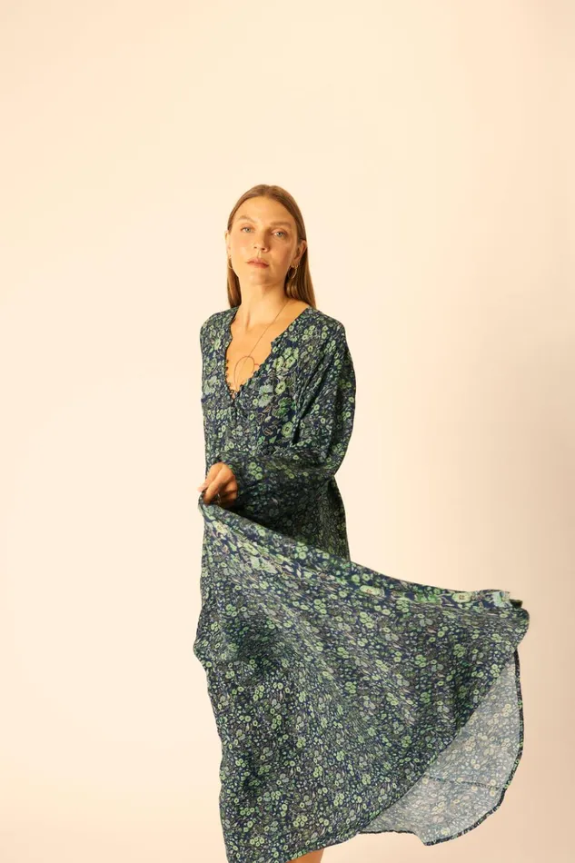 Fiore Maxi Petite Fleur Marine Women Natalie Martin Dresses