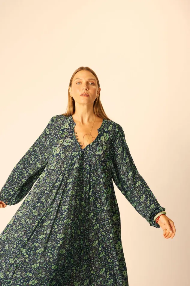 Fiore Maxi Petite Fleur Marine Women Natalie Martin Dresses