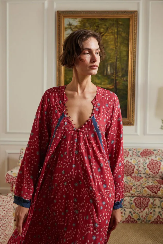 Fiore Maxi Pinwheel Barn Red Women Natalie Martin Dresses