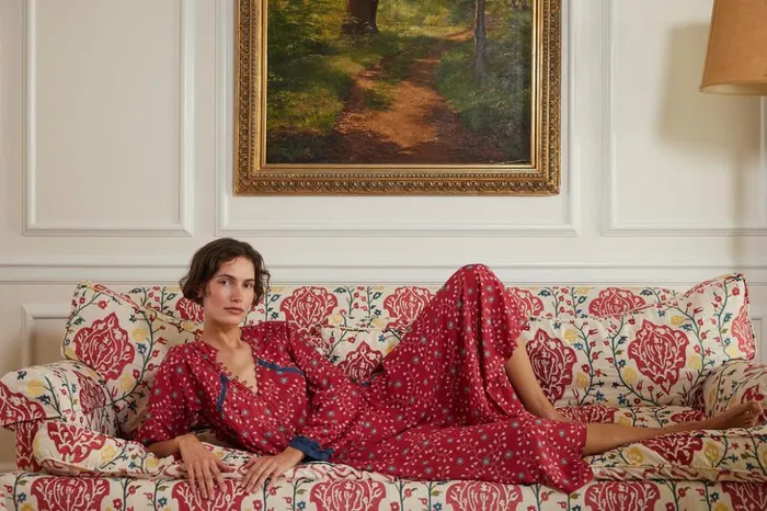 Fiore Maxi Pinwheel Barn Red Women Natalie Martin Dresses