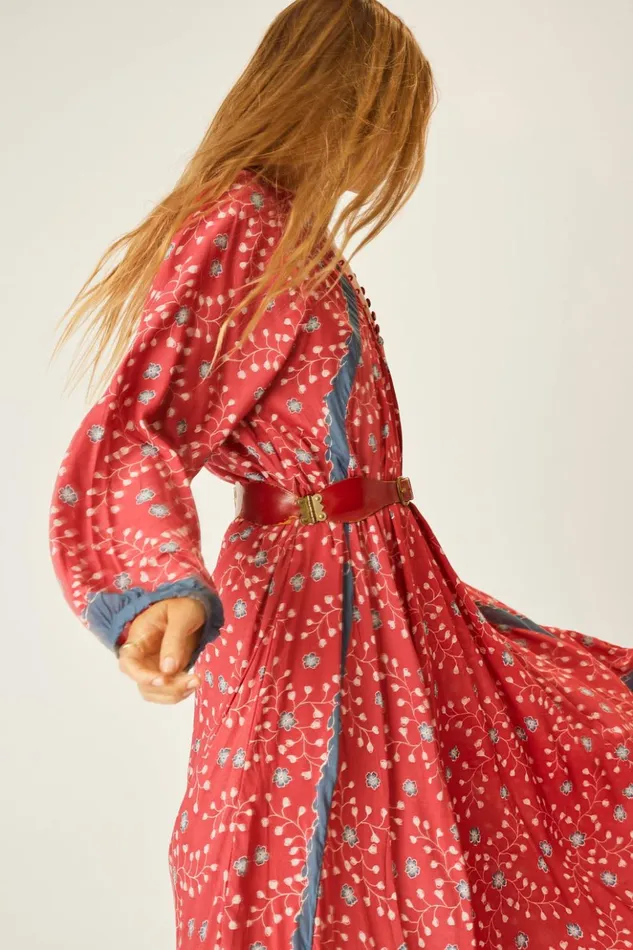 Fiore Maxi Pinwheel Barn Red Women Natalie Martin Dresses