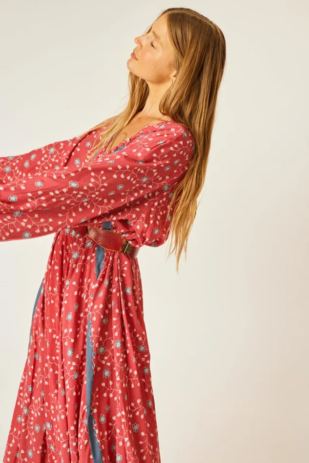 Fiore Maxi Pinwheel Barn Red Women Natalie Martin Dresses